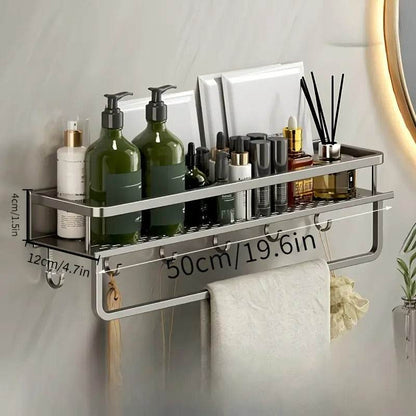 Towel Rod Wall Mounted Storage Rack (50cm) - DMC Wholesale