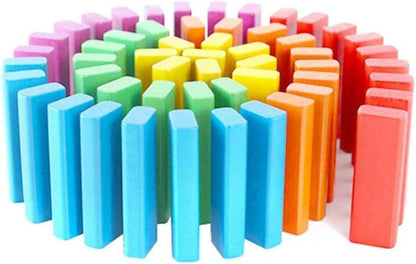 Wooden Stacking Tumbling Tower Blocks (Colourful) - DMC Wholesale