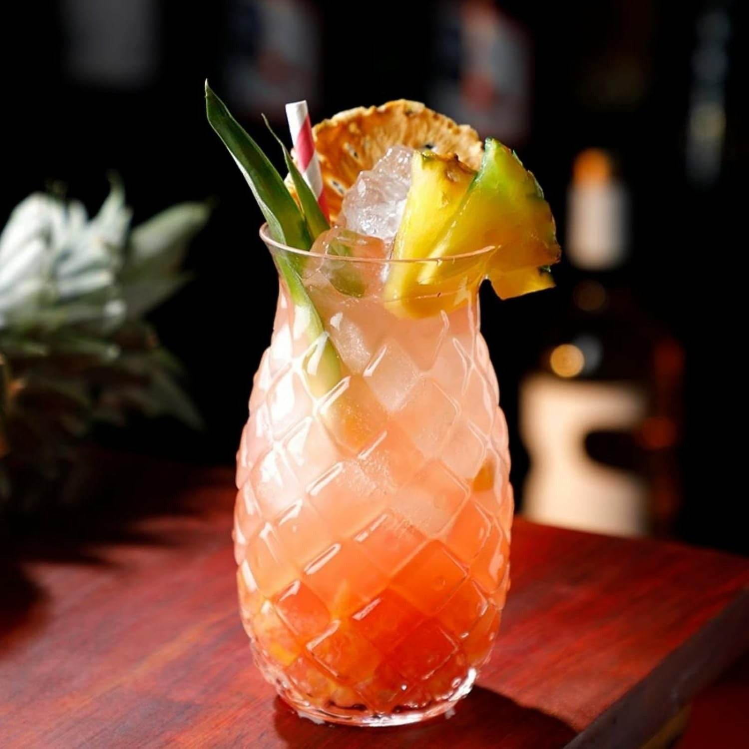 Pineapple Drinking Glass (450ml)(Each) - DMC Wholesale