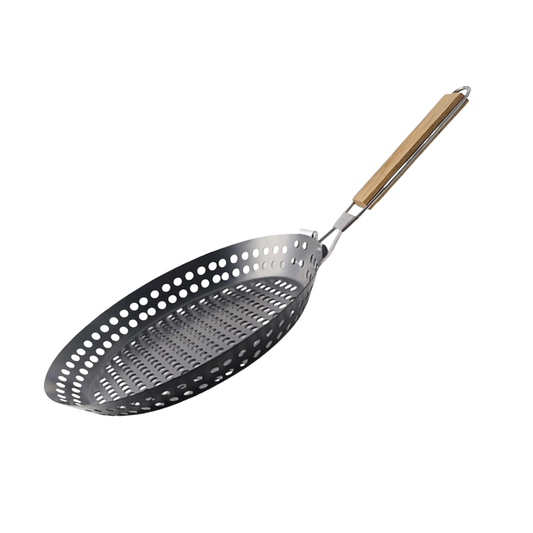 Grilling Skillet With Foldable Handle And Holes (30cm)