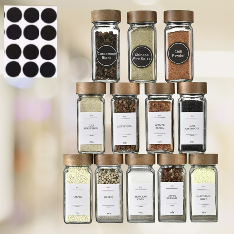 Spice Jar Containers Set (120ml)(12 pcs) - Alt View