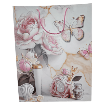 Glitter Butterfly Gift Bag (Large) - DMC Wholesale