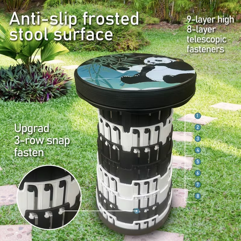 Panda Retractable Telescopic Portable Camping Seat