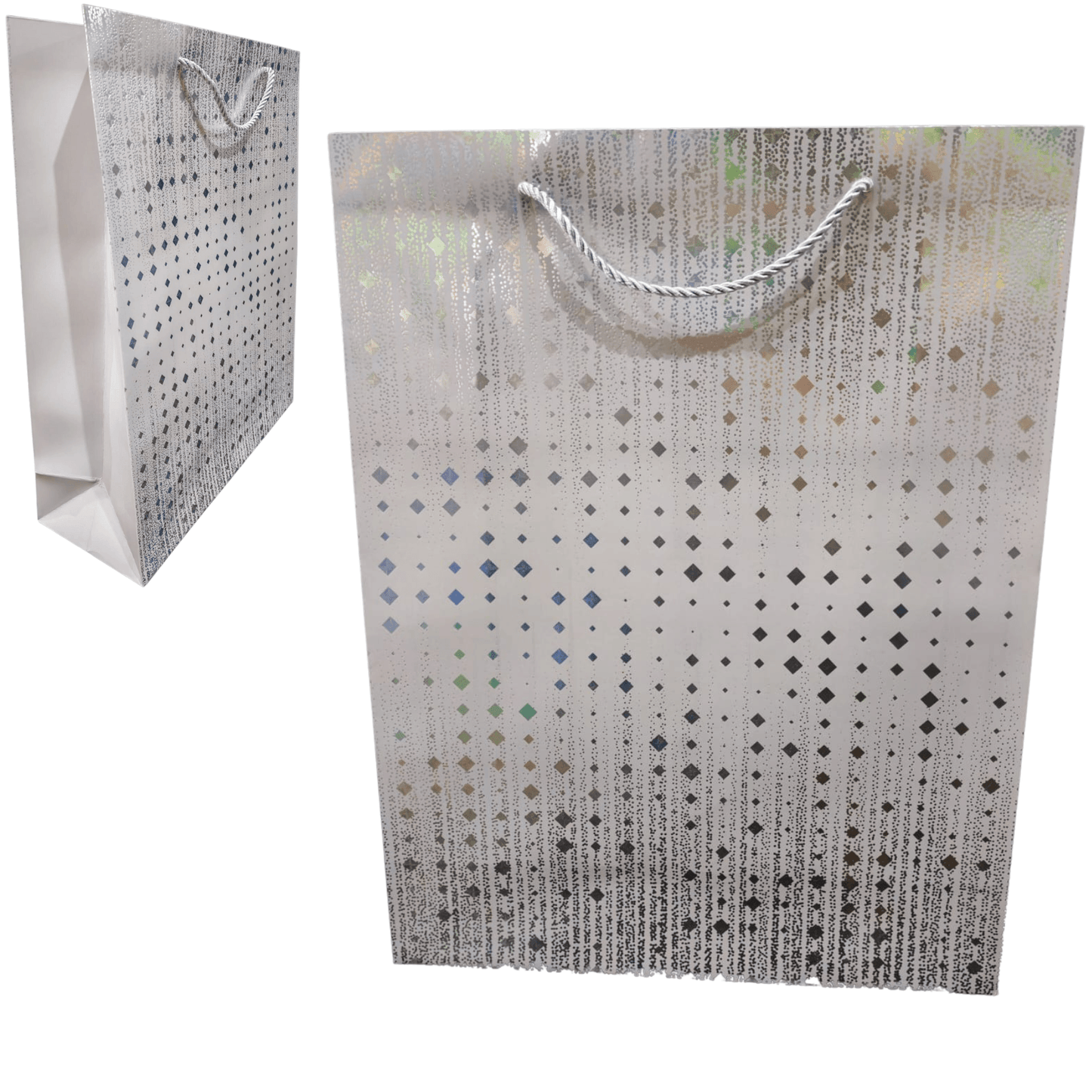 Unforgettable Grey Shimmer Gift Bag (Large) - DMC Wholesale