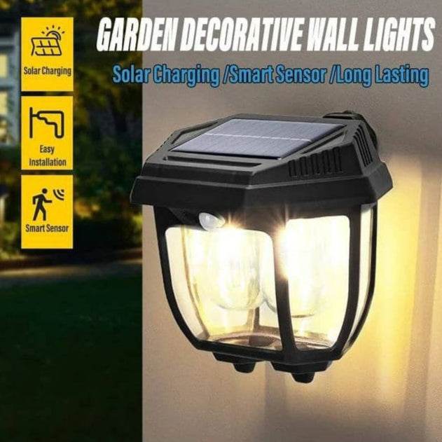 Outdoor Solar Wall Lamp (Double) - DMC Wholesale