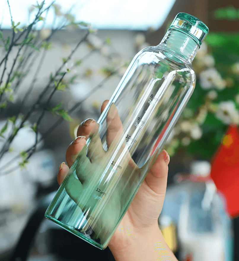 Transparent Motivational Water Bottle (500ml) - DMC Wholesale