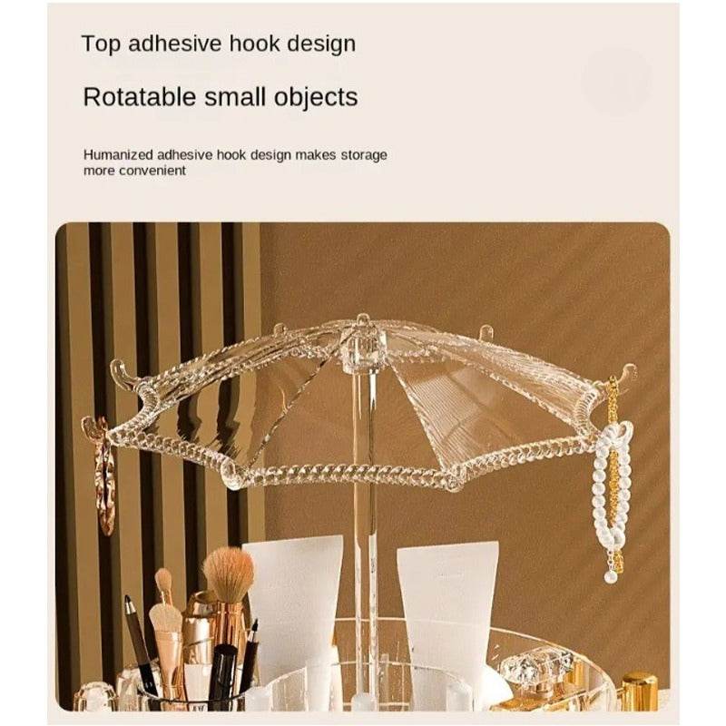 Rotating Make-Up Organiser With Umbrella Hook - DMC Wholesale
