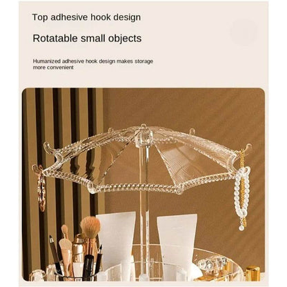 Rotating Make-Up Organiser With Umbrella Hook - DMC Wholesale