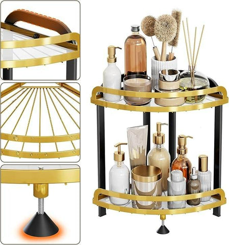 Wrought Iron Corner Kitchen or Bathroom Shelf (Each) - Alt View