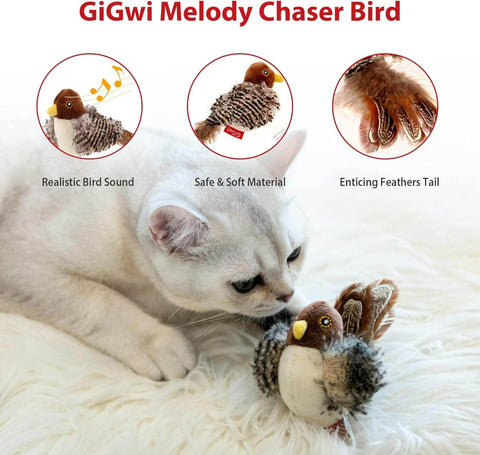 Interactive Electronic Bird Toy For Cats - Alt View