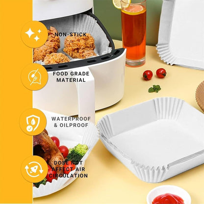 Square Disposable Air Fryer Parchments (100 pcs)