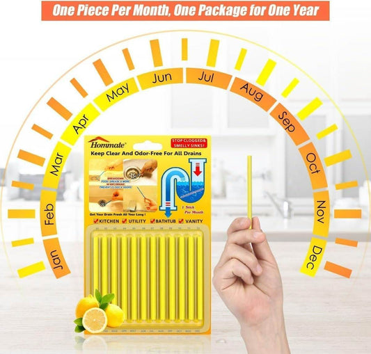 Drain Cleaner Stick Set (12 pcs) - DMC Wholesale