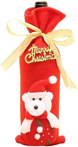 Christmas Decorative Wine Bottle Cover - Alt View