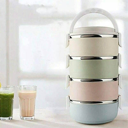 Steel Thermal Insulated Lunch Box (4 Tier) - DMC Wholesale