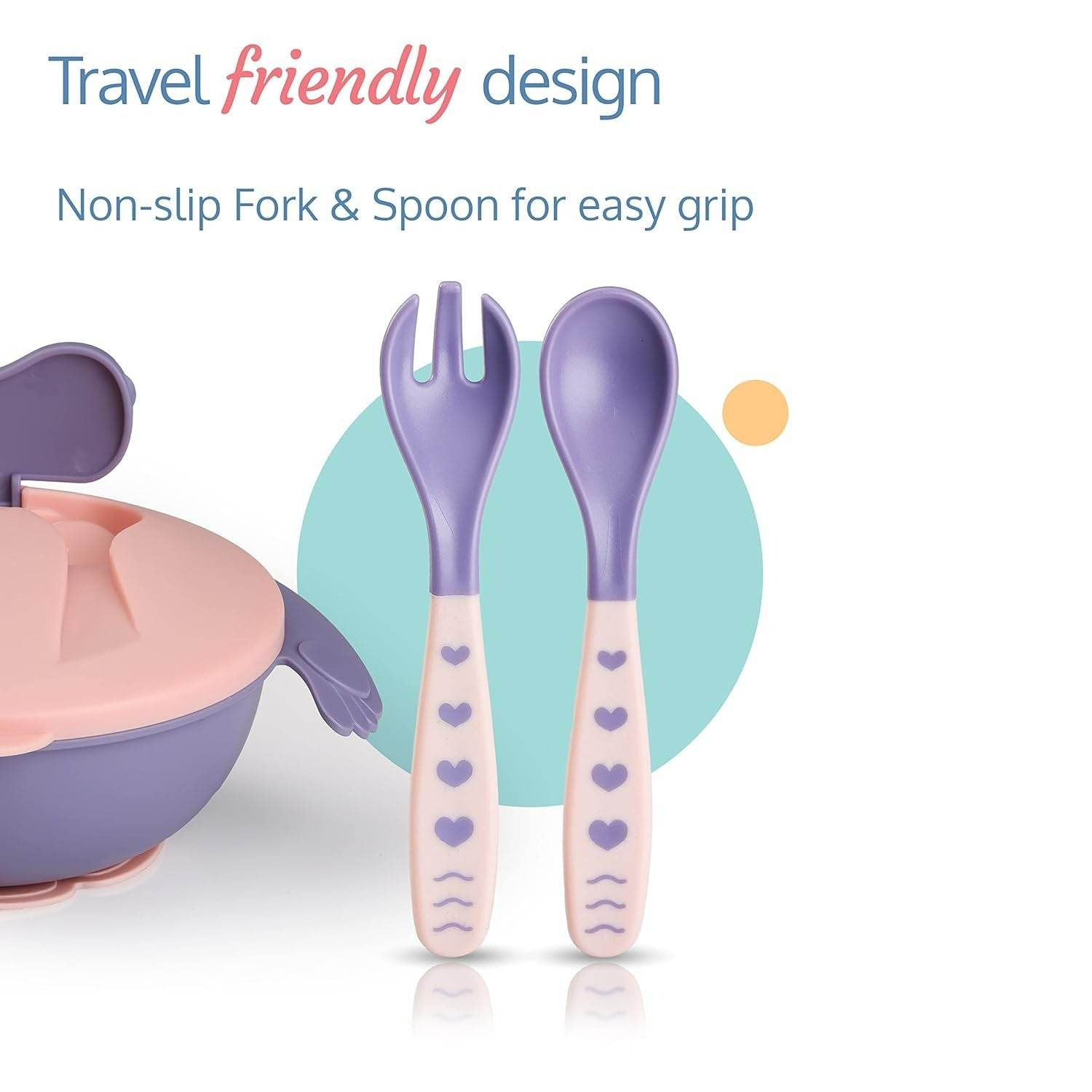 Dr Gym Baby Bowl BPA FREE With Spoon And Fork - DMC Wholesale