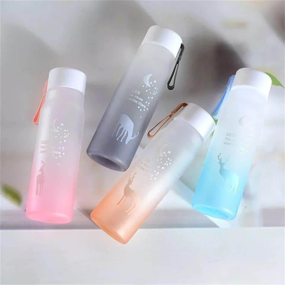 Frosted Water Bottle (600ml)(Colourful) - DMC Wholesale