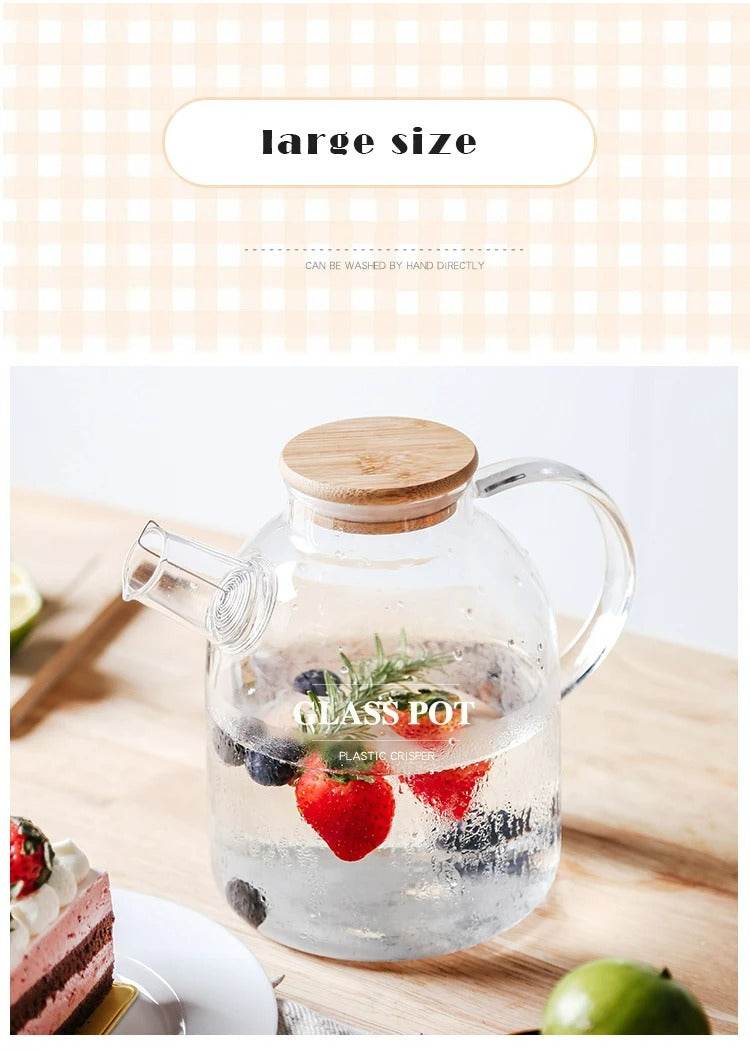 Elegant High Borosilicate Glass Water Jug (1.5L) - DMC Wholesale