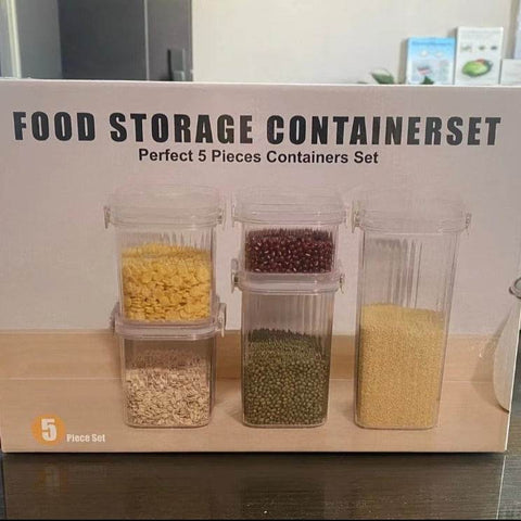 Transparent Dry Food Storage Containers (5 pcs) - Alt View