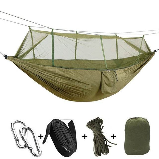 Outdoorsman's Hammock With Mosquito Net - DMC Wholesale