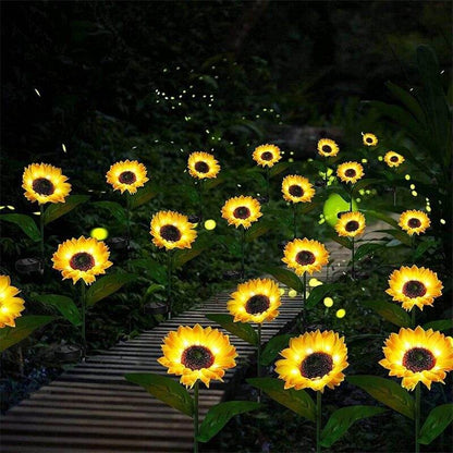 Sunflower Lawn Solar Light (2 Pcs) - DMC Wholesale