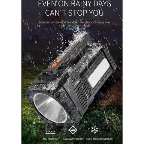 Solar Powered Rechargeable Floodlight - Alt View