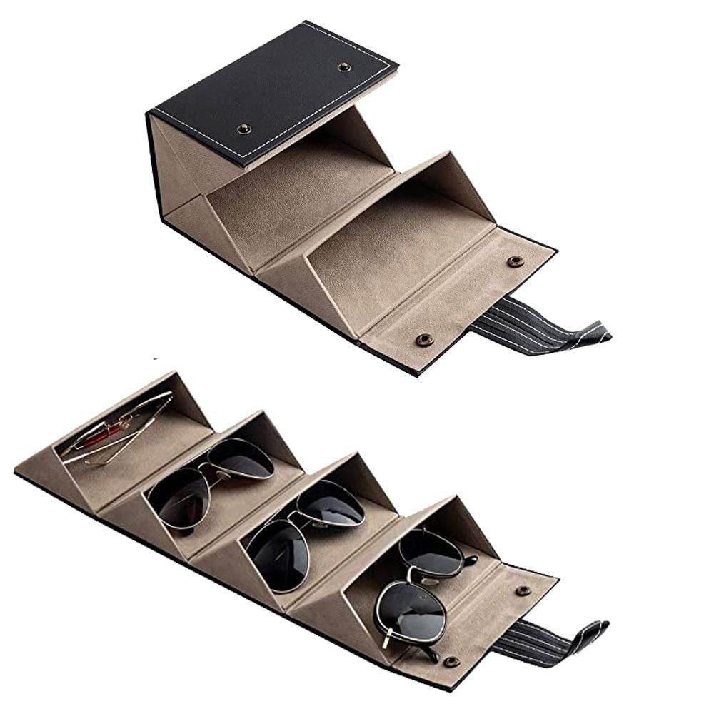 Foldable Eyeglasses Travel Organizer Case (4 Slots) - DMC Wholesale