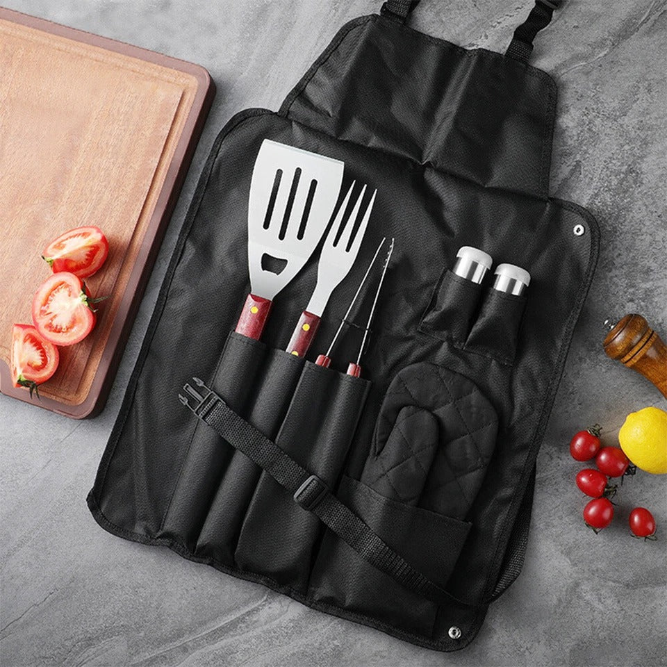 Braai Grilling Apron Tool Set (6 pcs)