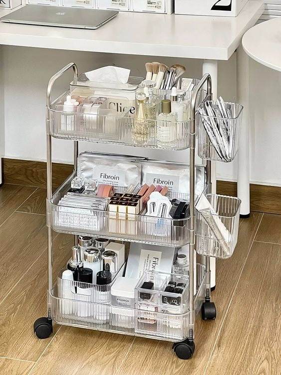 Multifunctional Home Storage Acrylic Trolley (3 Tier) - DMC Wholesale