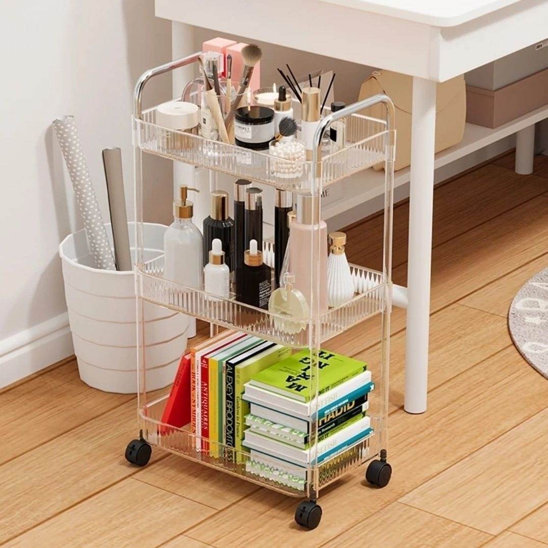 Multifunctional Home Storage Acrylic Trolley (3 Tier) - DMC Wholesale