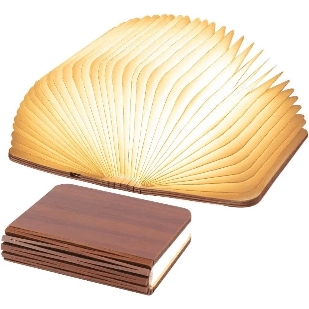 USB Rechargeable 3D LED Creative Wooden Book Night Light - DMC Wholesale
