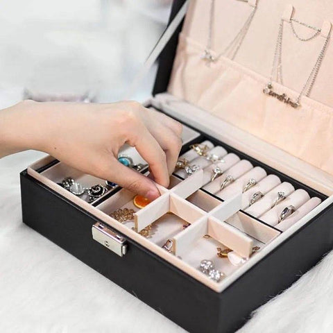 Compact Double Layer Jewelry Storage Organizer - Alt View