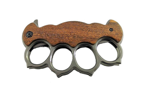 Folding Pocket Knife and Knuckle Duster - Alt View