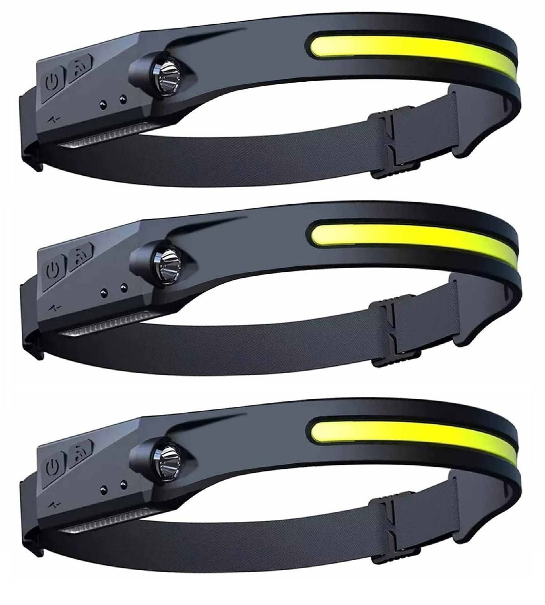 Set of 3 Rechargeable Induction Headlamp