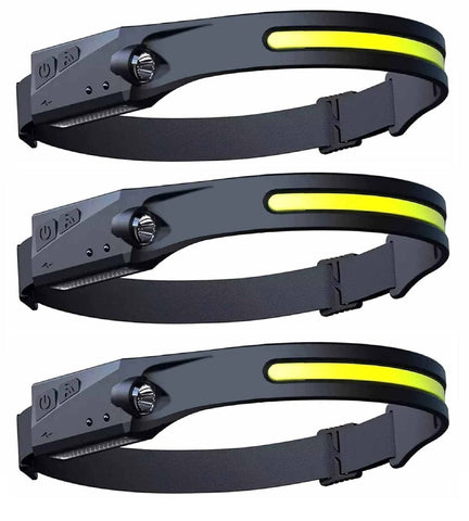 Set of 3 Rechargeable Induction Headlamp