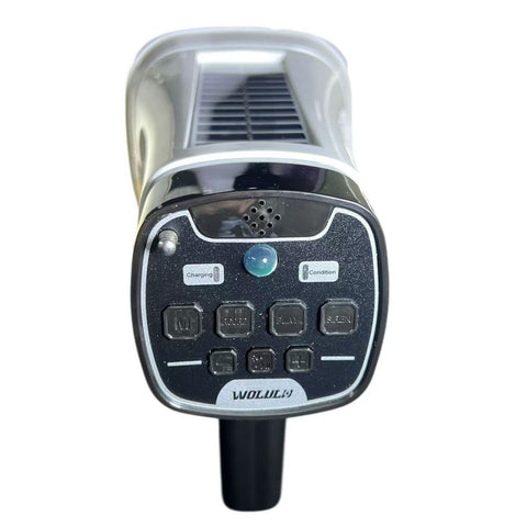 Wireless Solar Powered Loud Speaker - Alt View