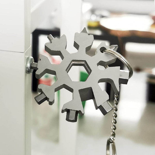 18 in 1 Snowflake Keychain Multi Tool - DMC Wholesale