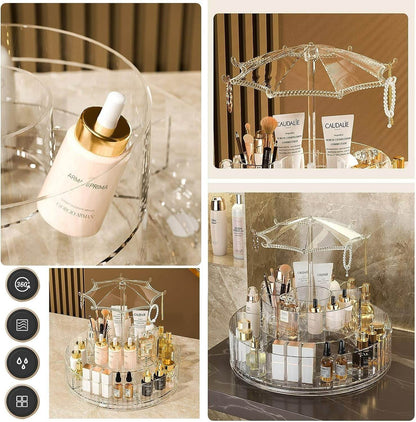Rotating Make-Up Organiser With Umbrella Hook - DMC Wholesale