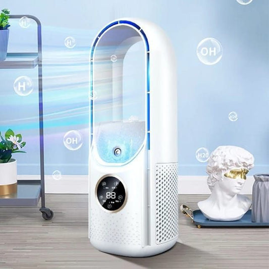 Bladeless Portable Table Fan Use Silent Water Mist Spray