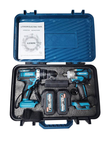 Rechargeable Hammer Drill and Impact Wrench Set (68V)(2 Batteries) - Alt View