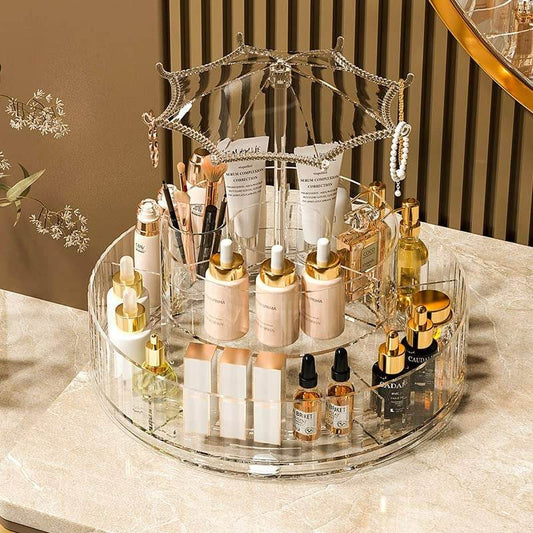 Rotating Make-Up Organiser With Umbrella Hook - DMC Wholesale