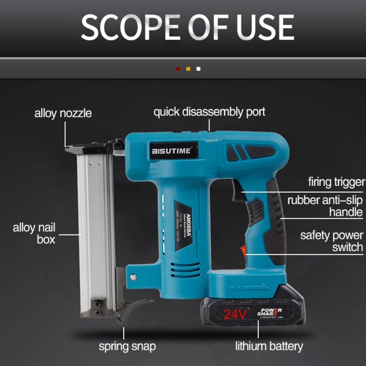Cordless Nail Gun (48V) (2 batteries) - DMC Wholesale