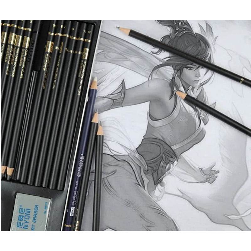 29 Piece Quality Sketch Pencil Set - DMC Wholesale