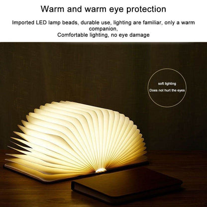 USB Rechargeable 3D LED Creative Wooden Book Night Light - DMC Wholesale