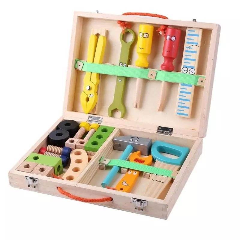 Kids Wooden Toolbox Kit - DMC Wholesale