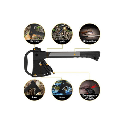 Tomahawk Axe with Knife, Flint & Whistle - DMC Wholesale