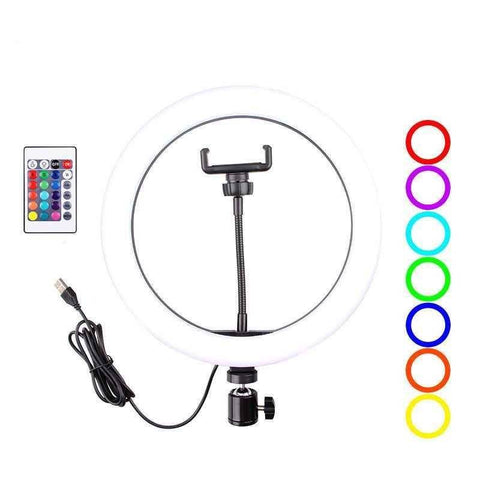 RGB LED 10-Inch Ring Light (without stand) - Alt View