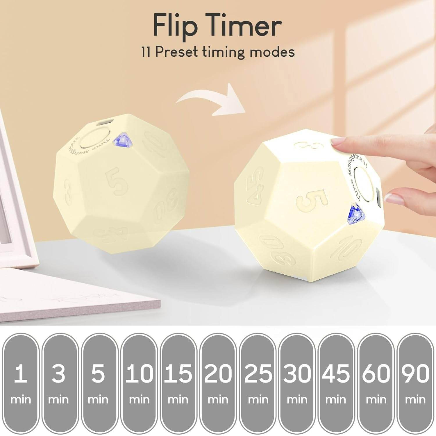 Rotating Cube Clock For Desk And Kitchen - DMC Wholesale