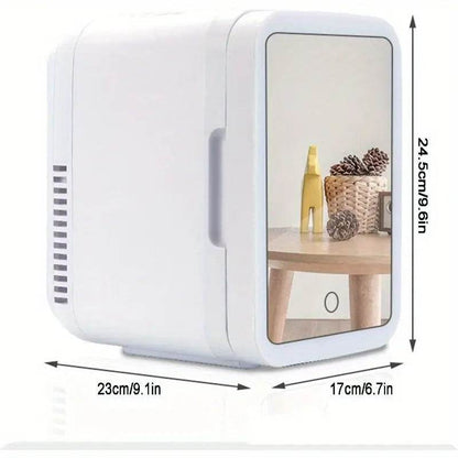 Indoor Mini Beauty Bar Fridge with LED Mirror (75W)(4L) - DMC Wholesale