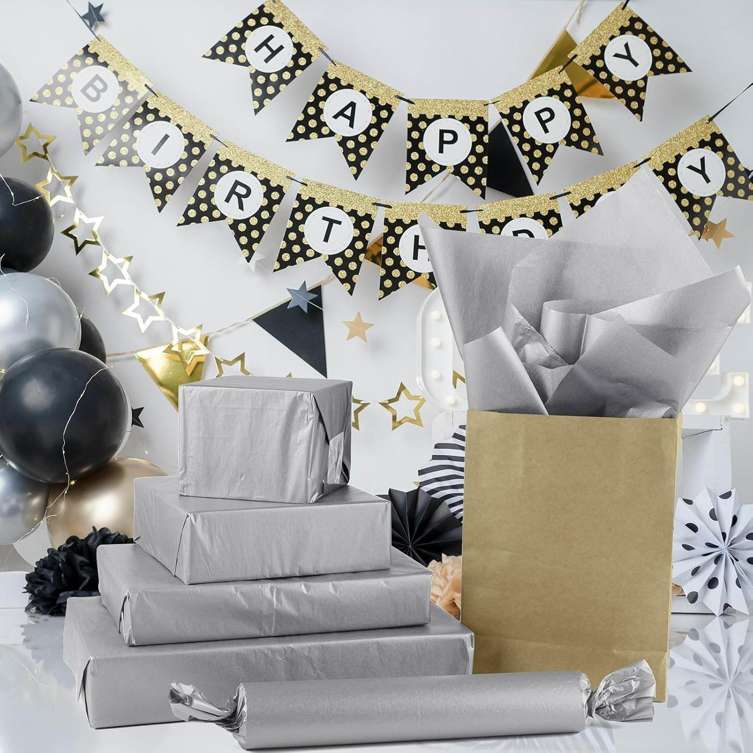 Tissue Gift Wrap (Silver)(10 pcs) - DMC Wholesale