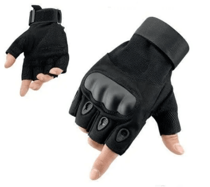 Hard Shell Half Finger Hand Gloves - DMC Wholesale